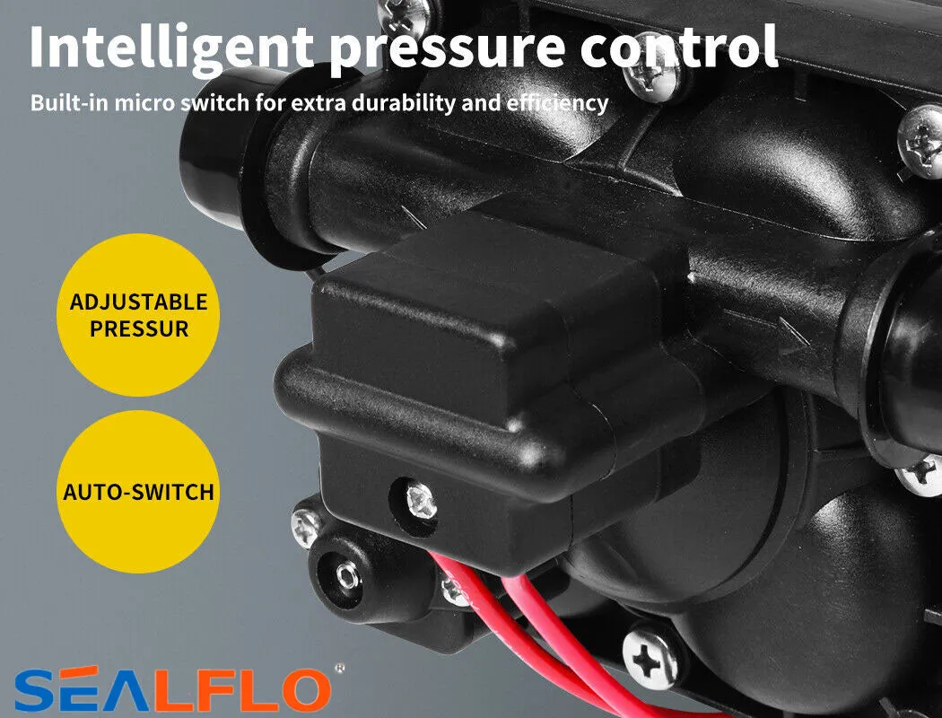 12V Caravan Water Pump | High Pressure Self-Priming | RV | Camping | Boat | 55PSI 11.3L/M
