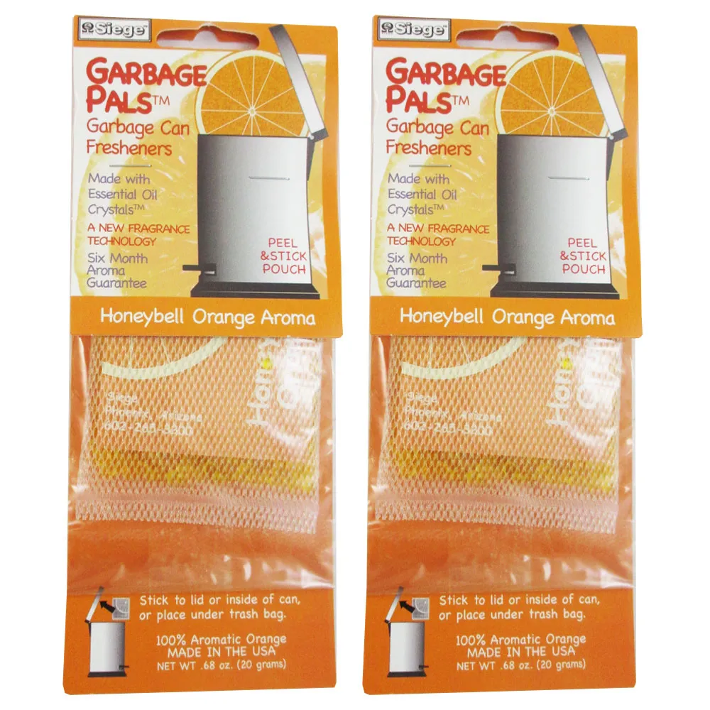 2 Pc Garbage Freshener Cleaner Deodorizer Fresh Scent Long Lasting Orange Aroma
