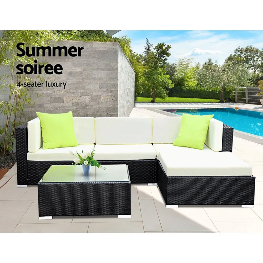 7-Piece UV-Resistant Wicker Outdoor Sofa Set - Gardeon