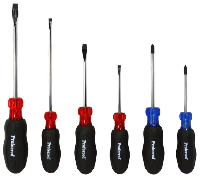 Acetate Cushion Grip Screwdriver Set - 6 pc.