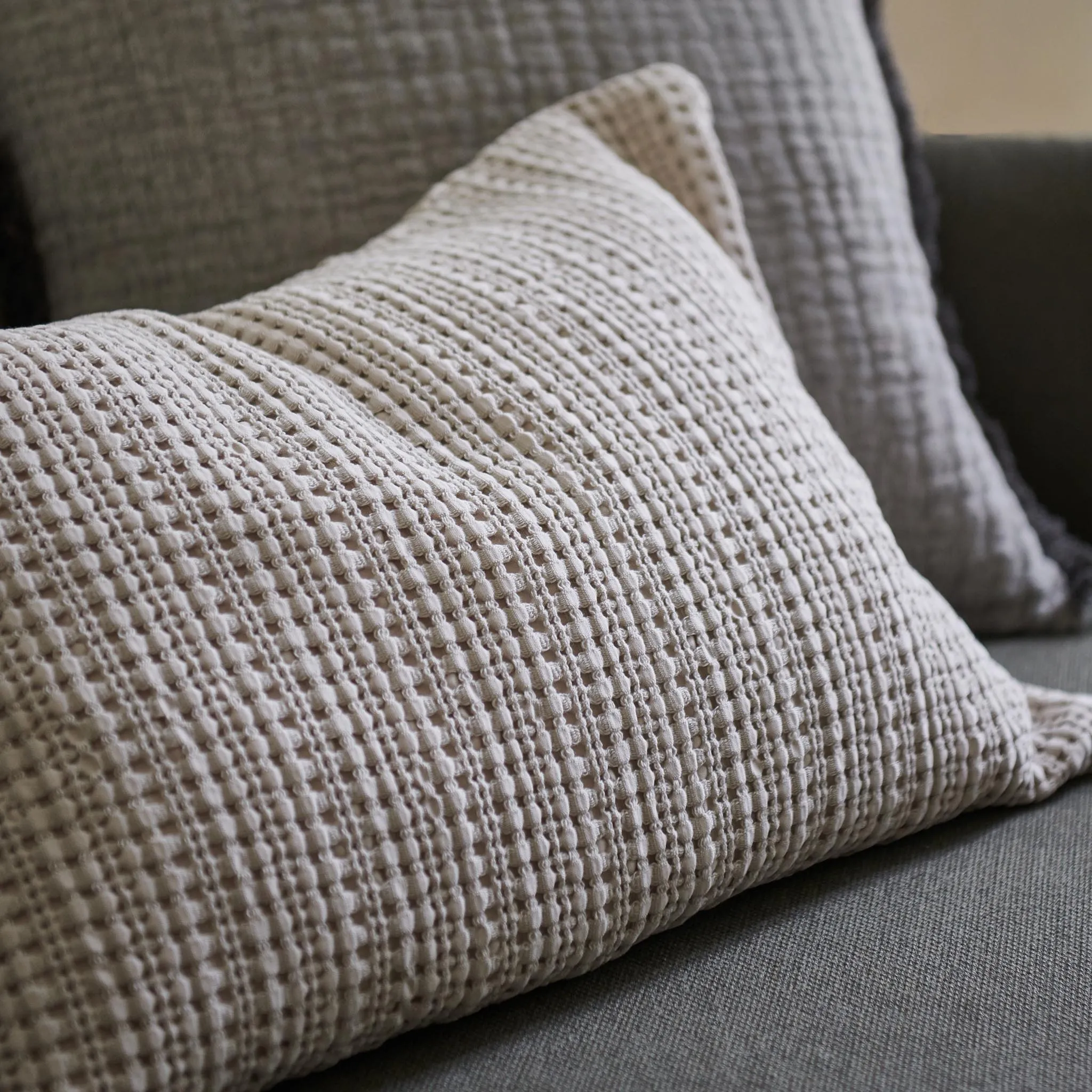 Anadia Cotton Cushion Cover [Natural]