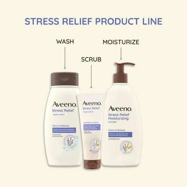 Aveeno Stress Relief Moisturizing Body Lotion with Lavender Scent - 12oz