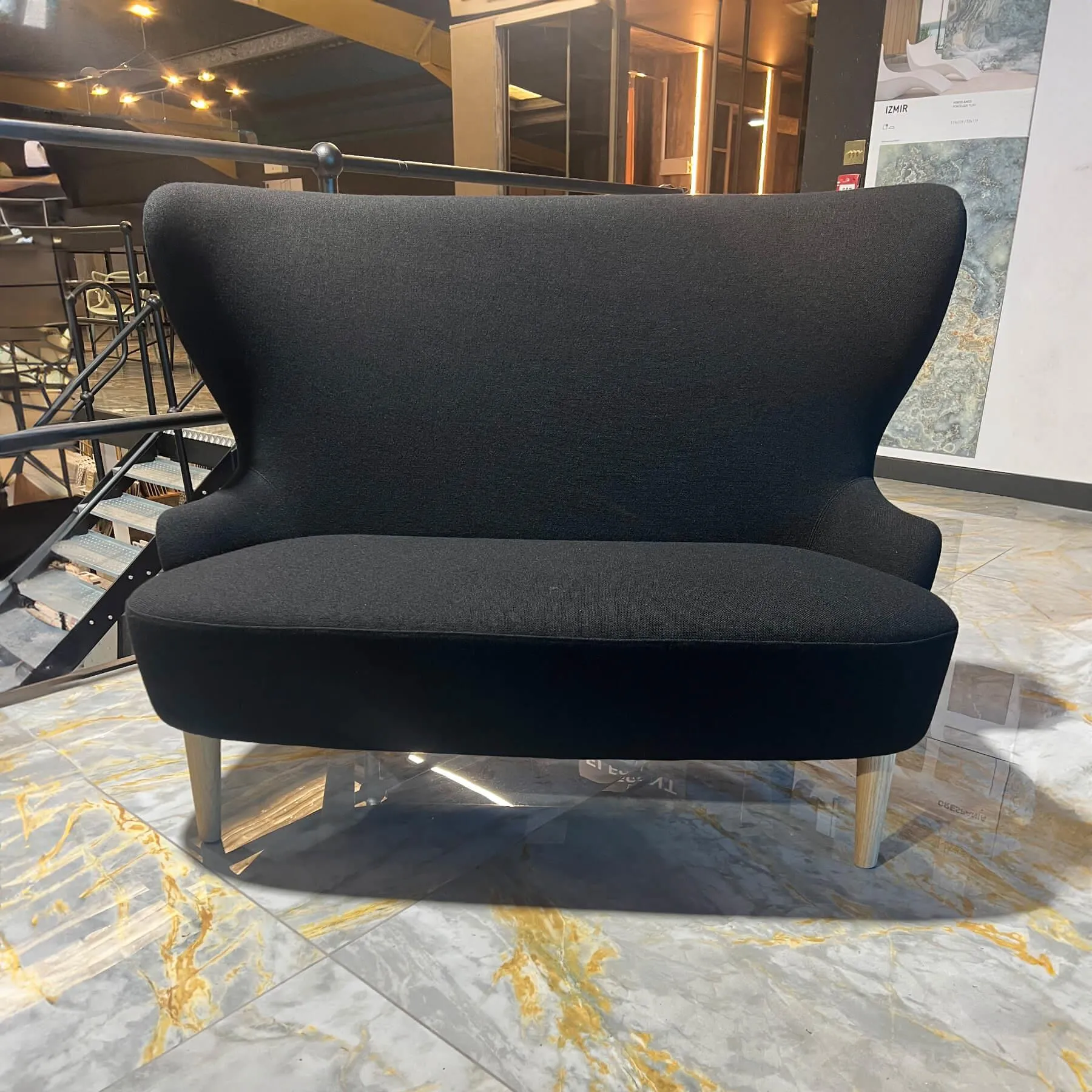 B-Stock Tom Dixon Wingback Micro Sofa - Black