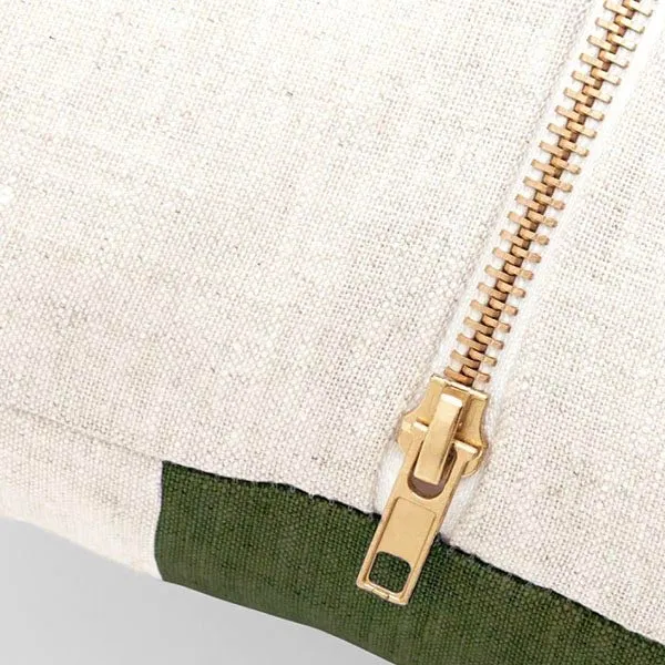 Big Check Olive Rectangle Cushion - 50 x 35 cm