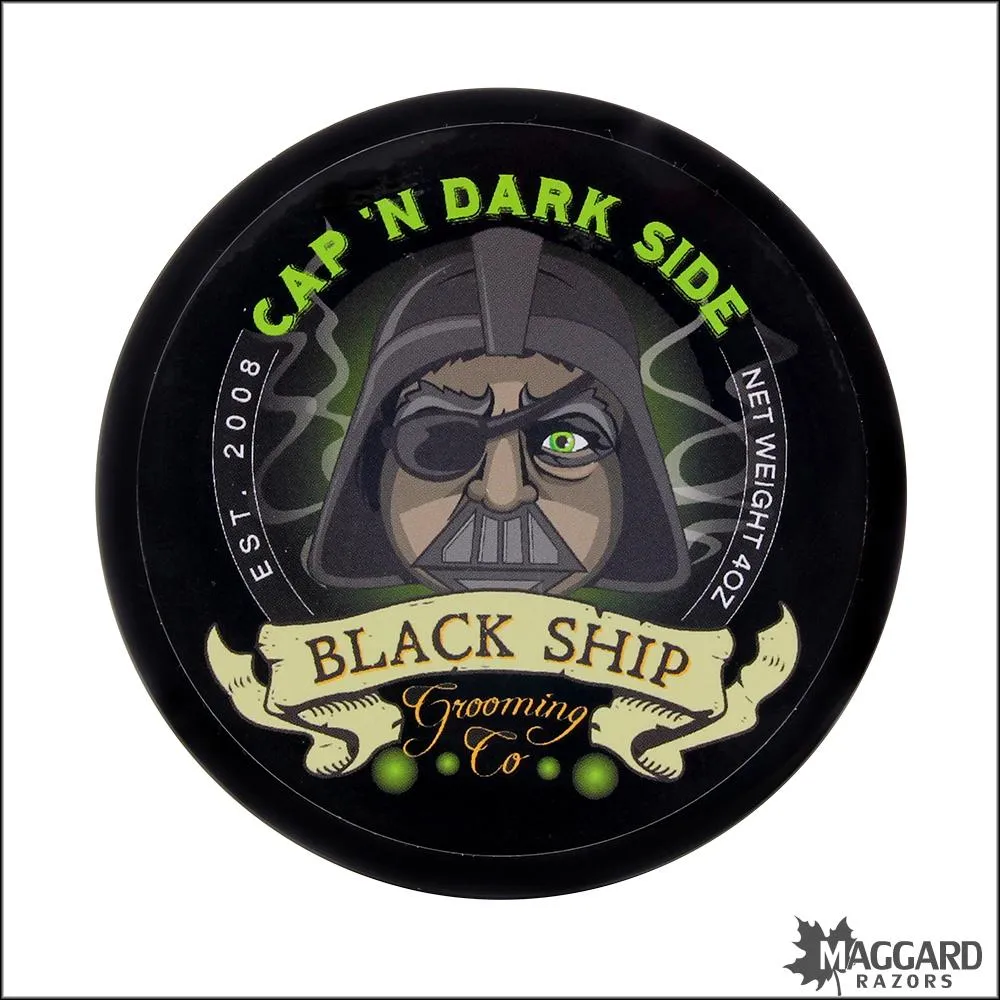 Black Ship Grooming Co. Cap'n Dark Side Shaving Soap, 4oz