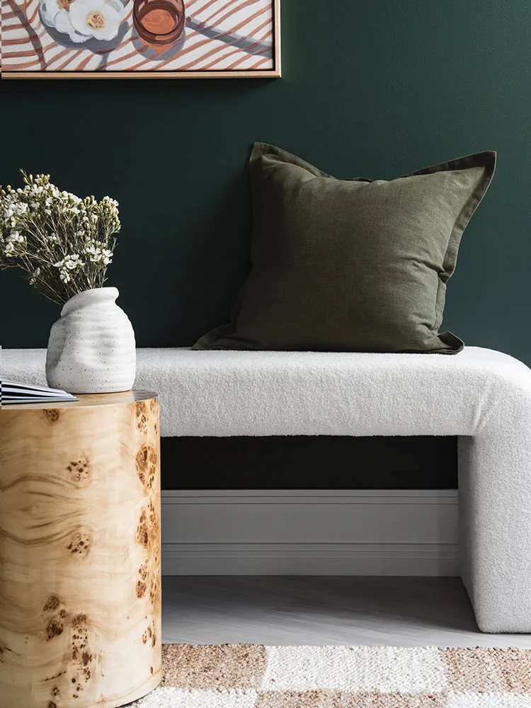 Blair Khaki Green Linen Cushion - 60X60cm