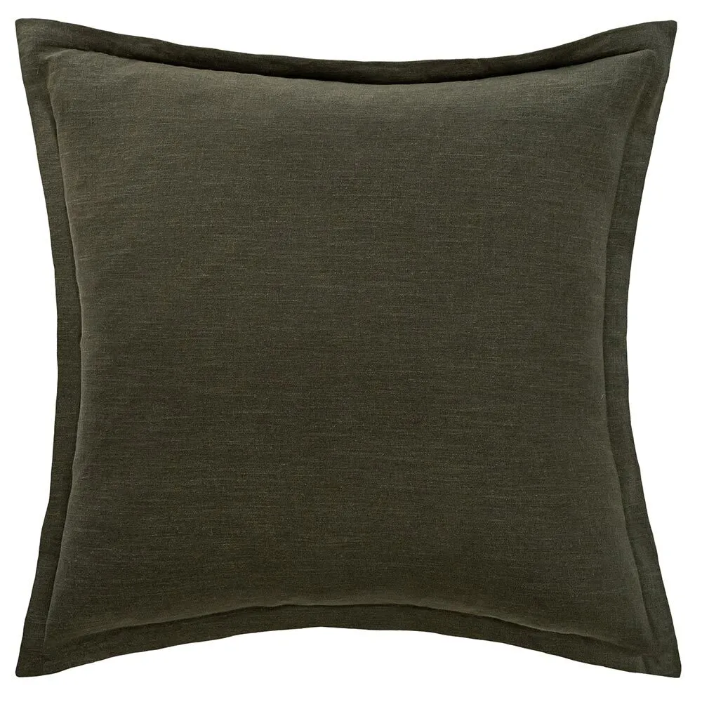 Blair Khaki Green Linen Cushion - 60X60cm