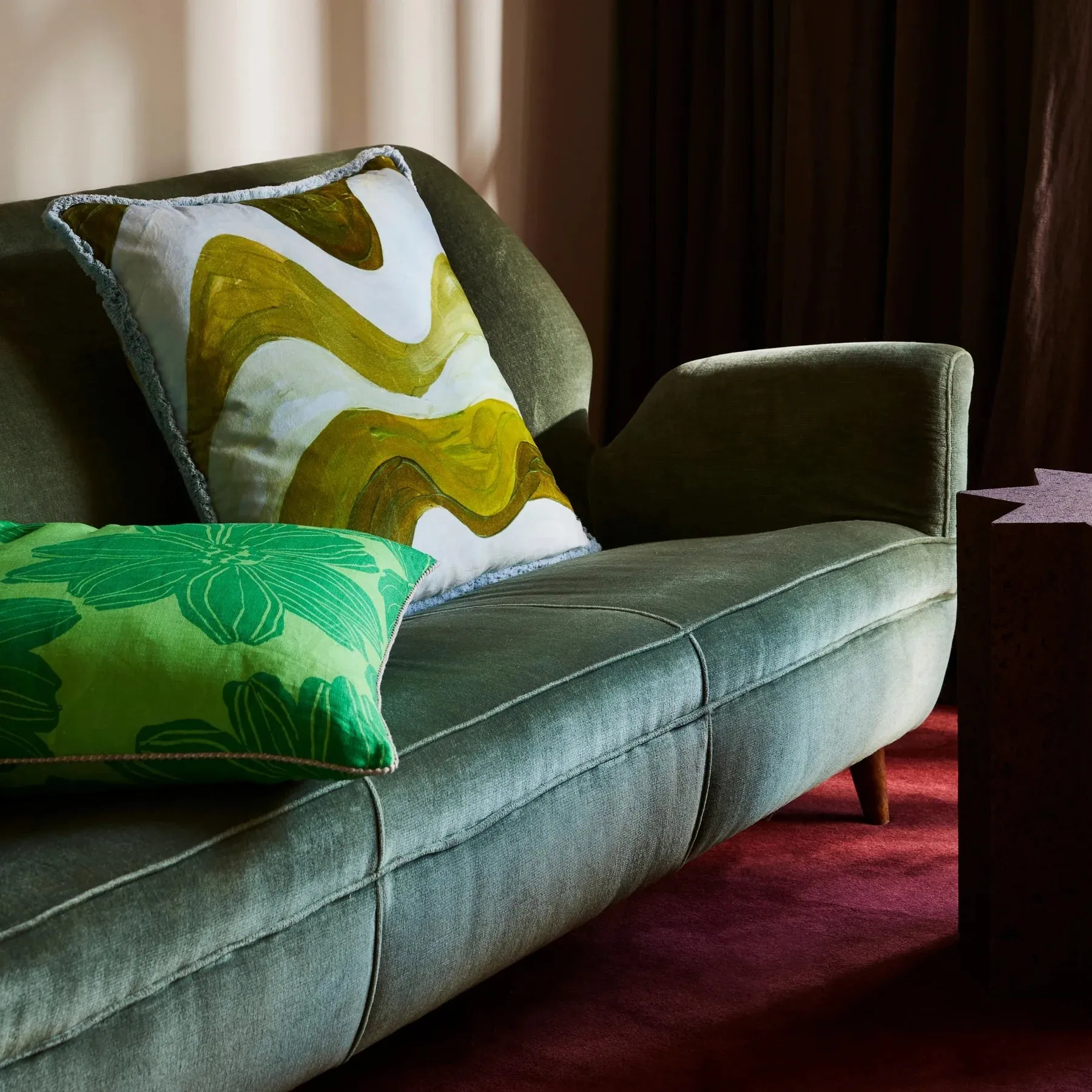 Bonnie & Neil Sway Blue Cushion 60cm