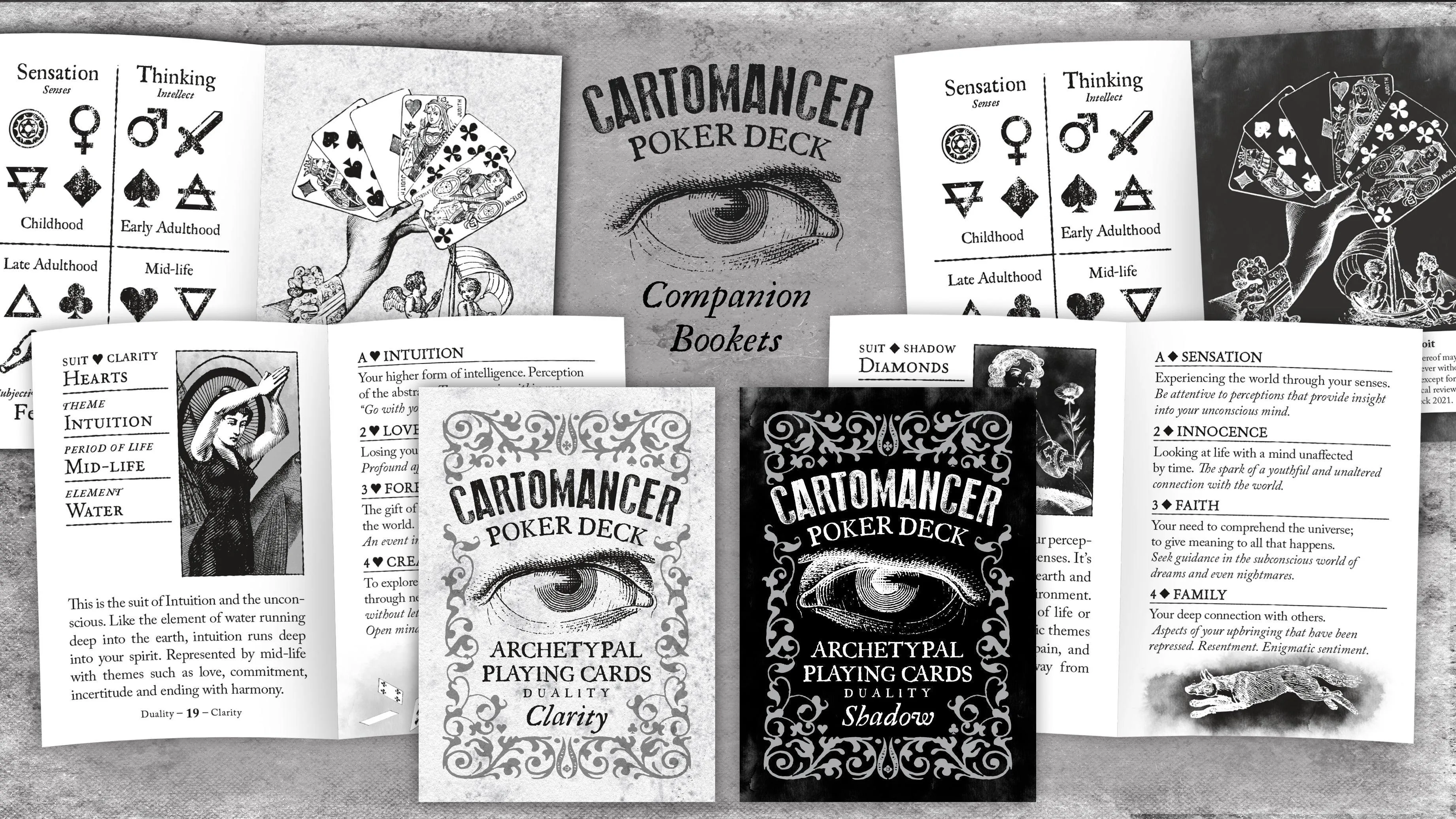 Cartomancer Shadow Playing Cards by Alain Benoit