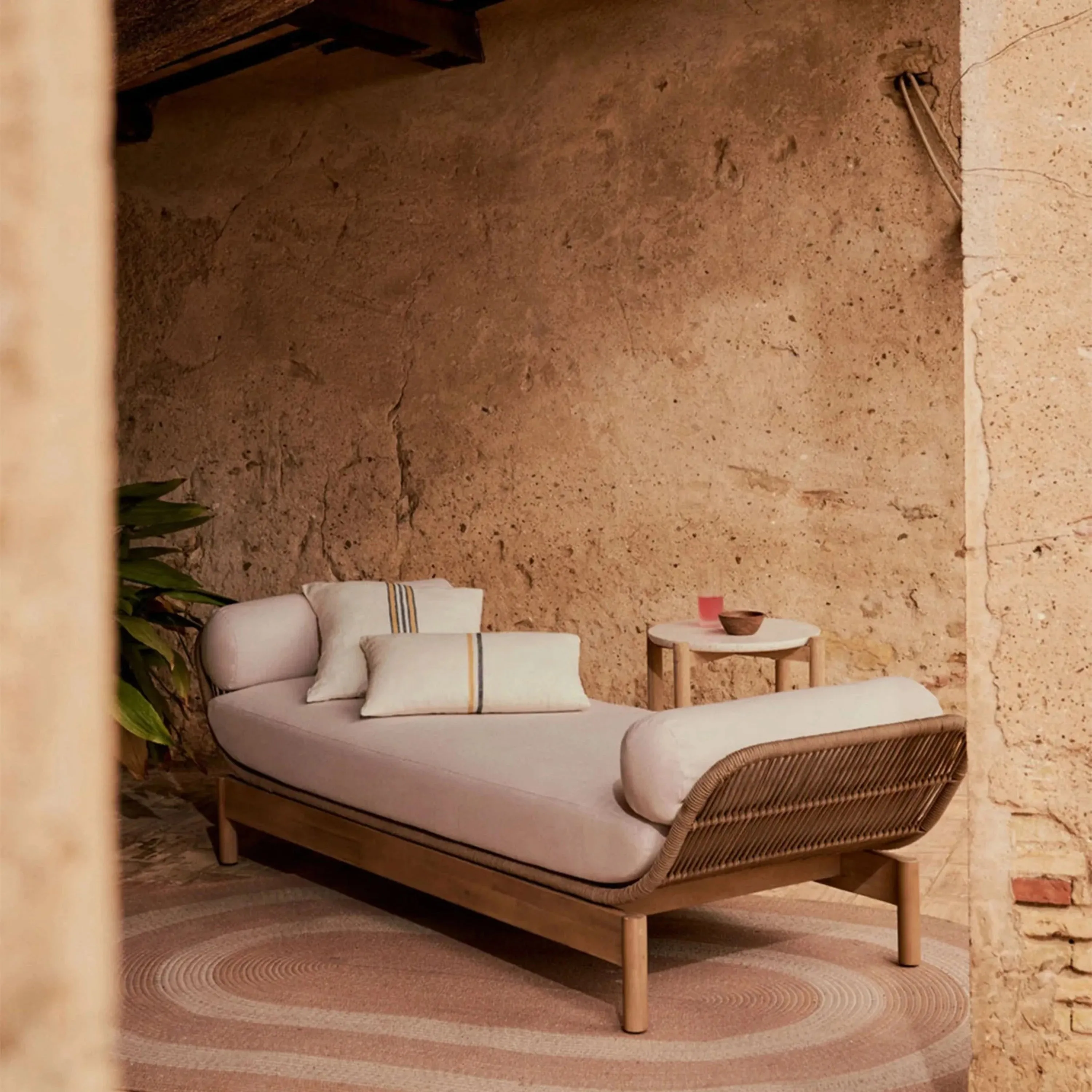 Catalina Outdoor Sun Lounger - Beige