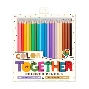 Colour Together Coloured Pencils, Set of 24 (18 Classic and 6 Skin Tone)
