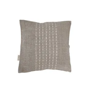 Cotton Cushion Cover Stitch Panel | Natural 50x50cm