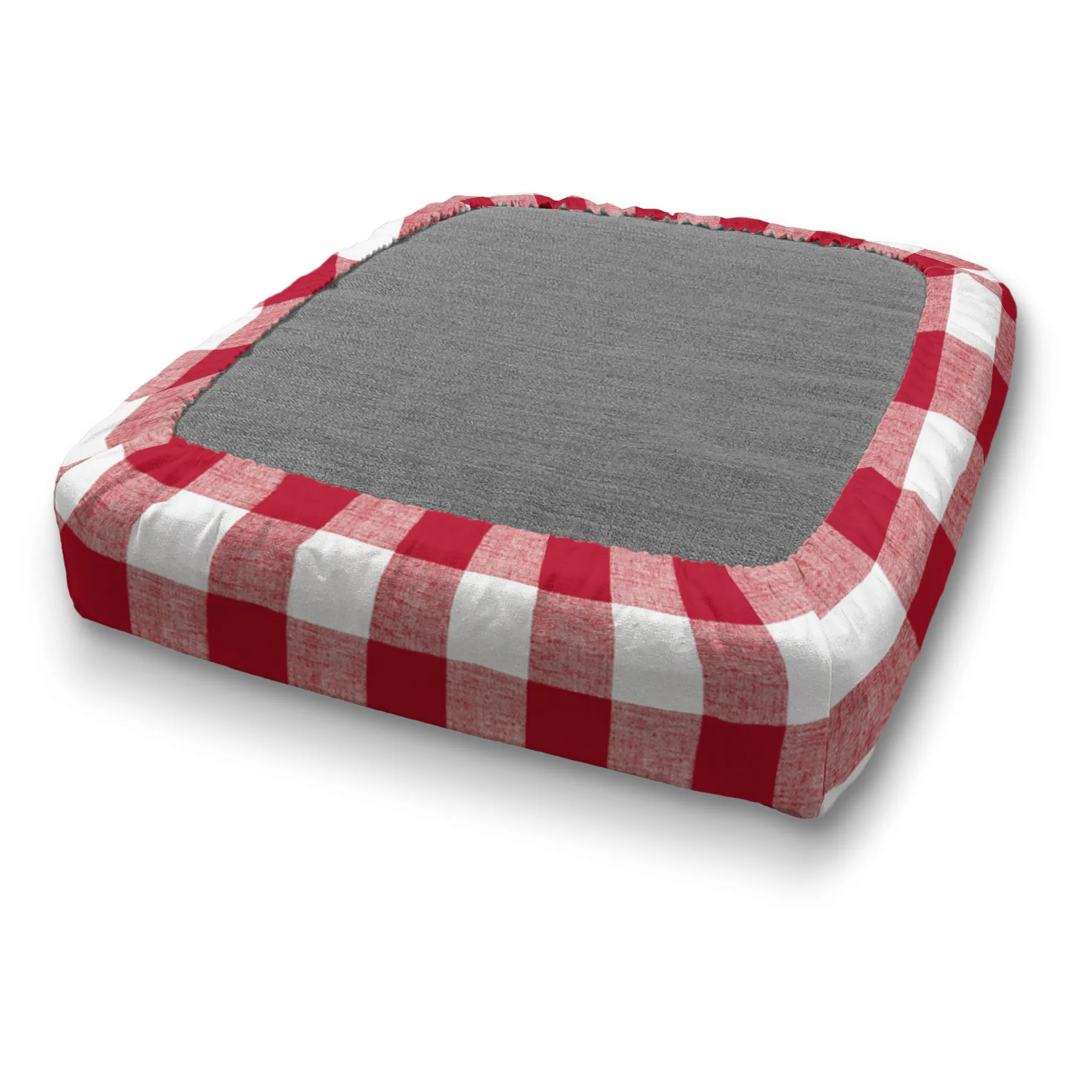 Custom Elastic Fitted & Protective Cushion Cover - Cotton Buffalo Plaid