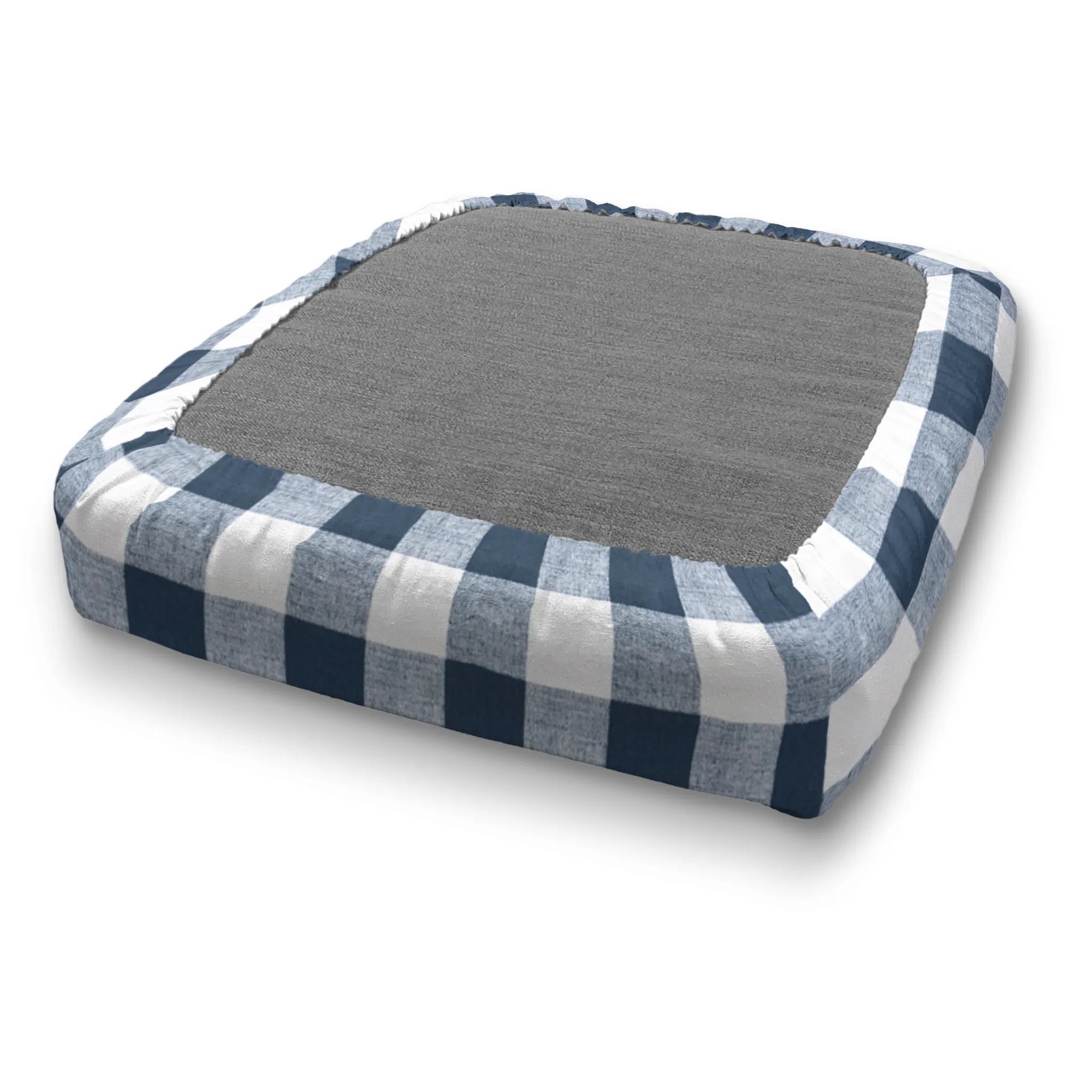 Custom Elastic Fitted & Protective Cushion Cover - Cotton Buffalo Plaid
