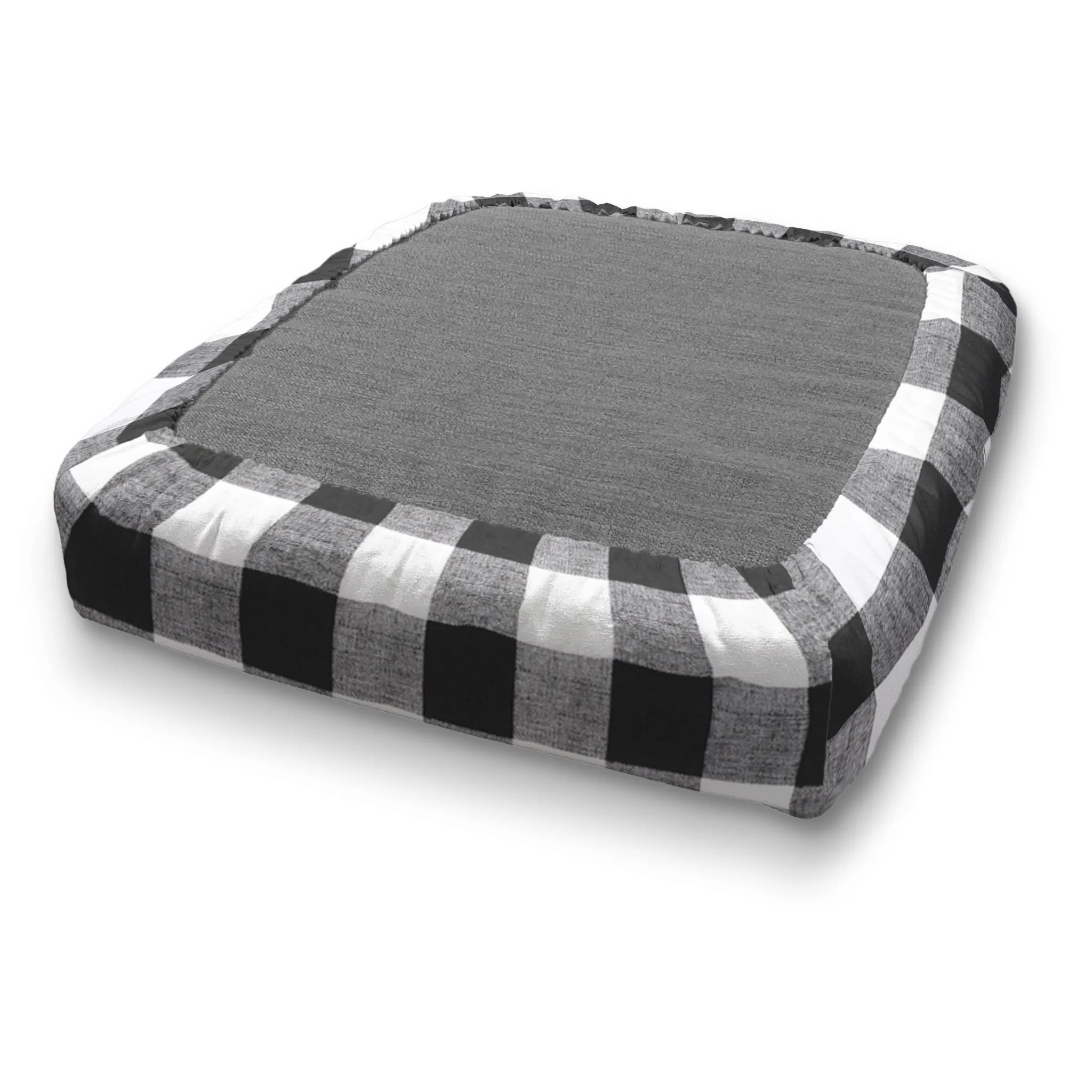 Custom Elastic Fitted & Protective Cushion Cover - Cotton Buffalo Plaid