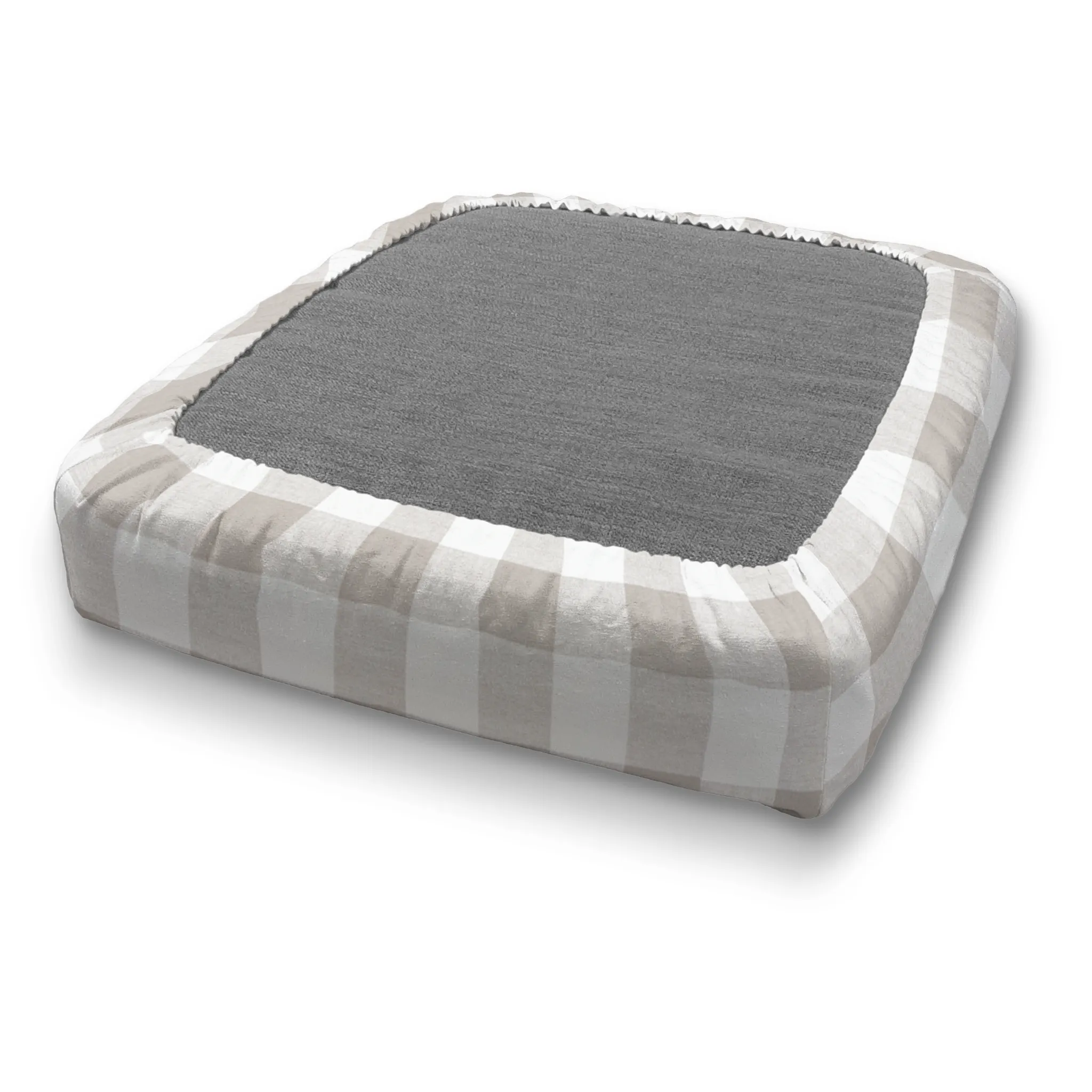 Custom Elastic Fitted & Protective Cushion Cover - Cotton Buffalo Plaid