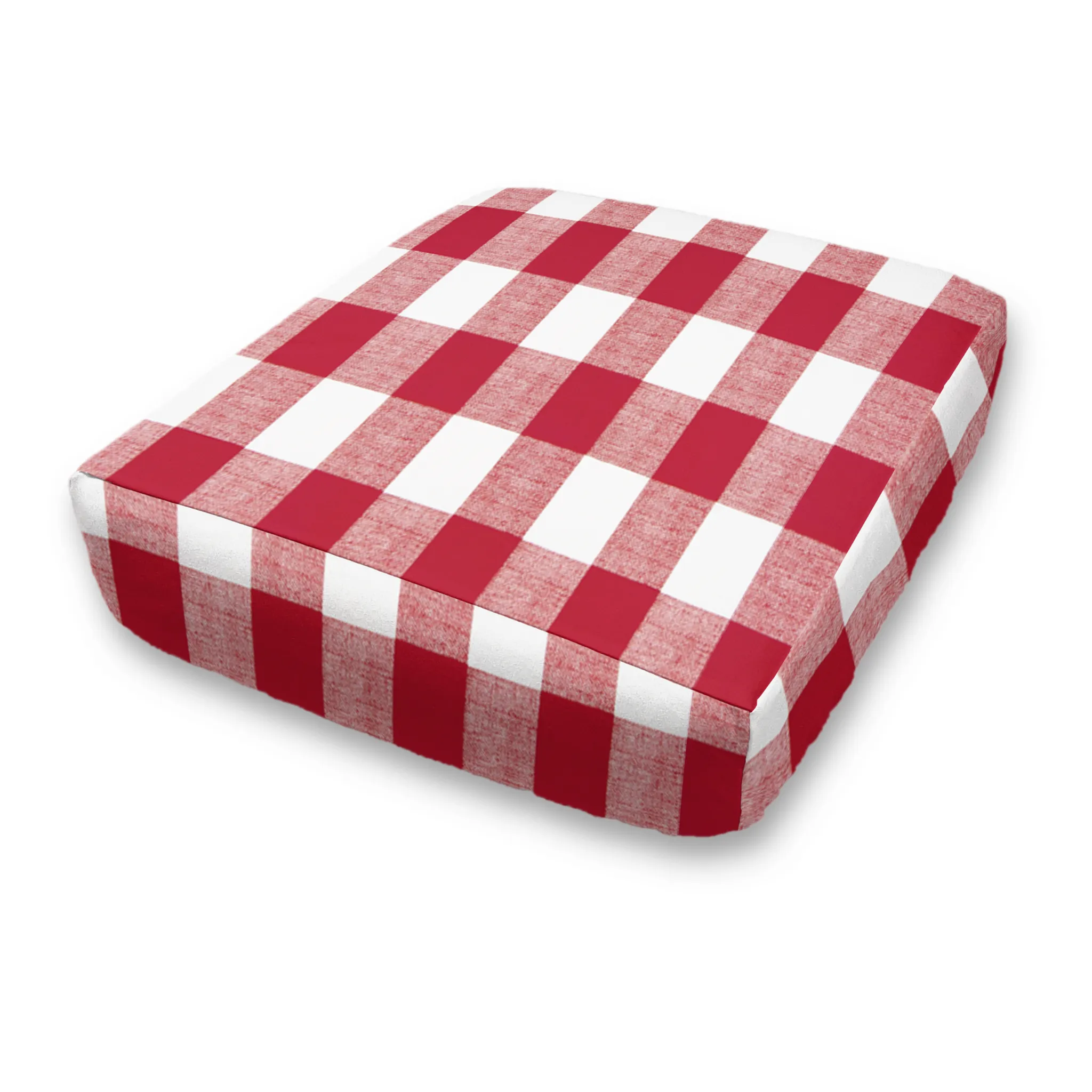 Custom Elastic Fitted & Protective Cushion Cover - Cotton Buffalo Plaid