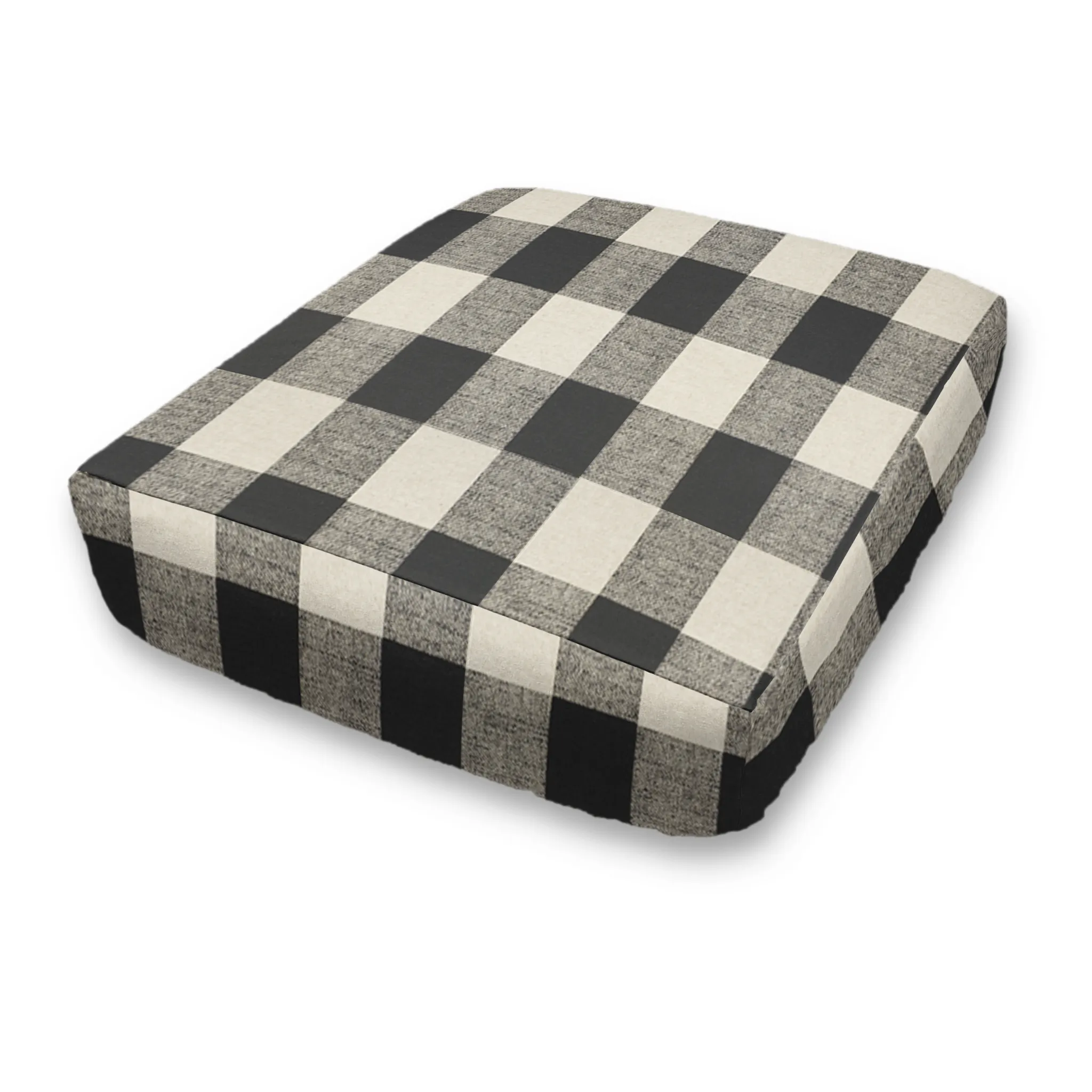 Custom Elastic Fitted & Protective Cushion Cover - Cotton Buffalo Plaid