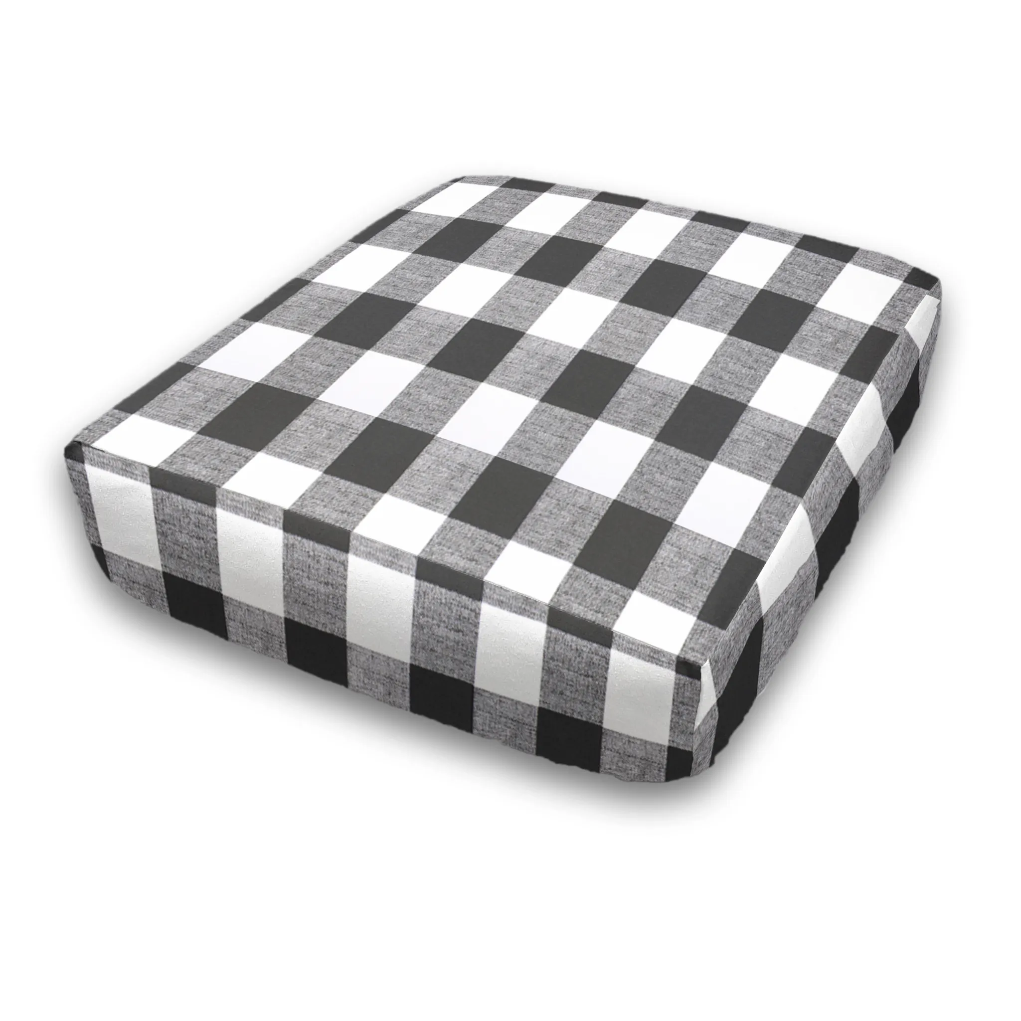 Custom Elastic Fitted & Protective Cushion Cover - Cotton Buffalo Plaid