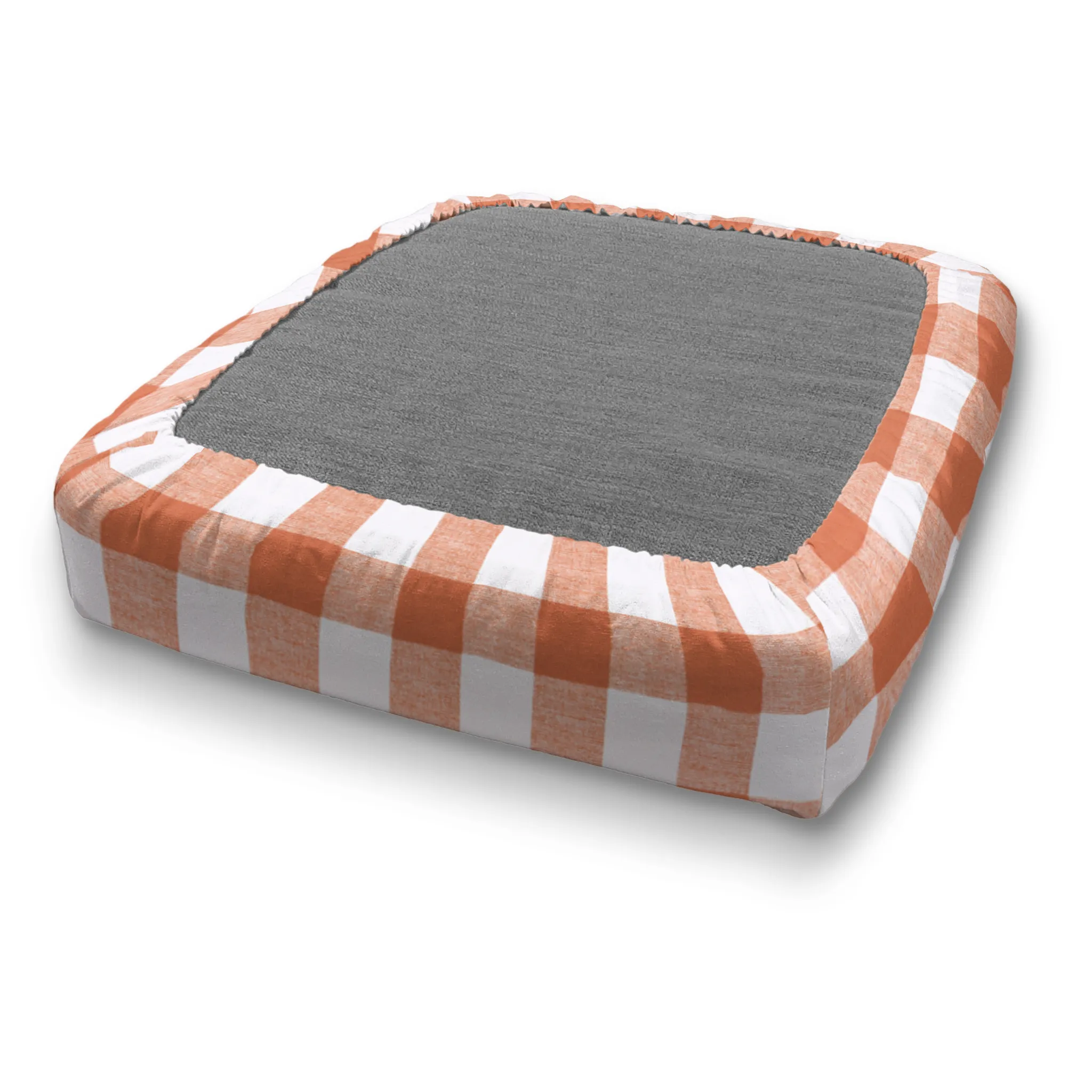 Custom Elastic Fitted & Protective Cushion Cover - Cotton Buffalo Plaid
