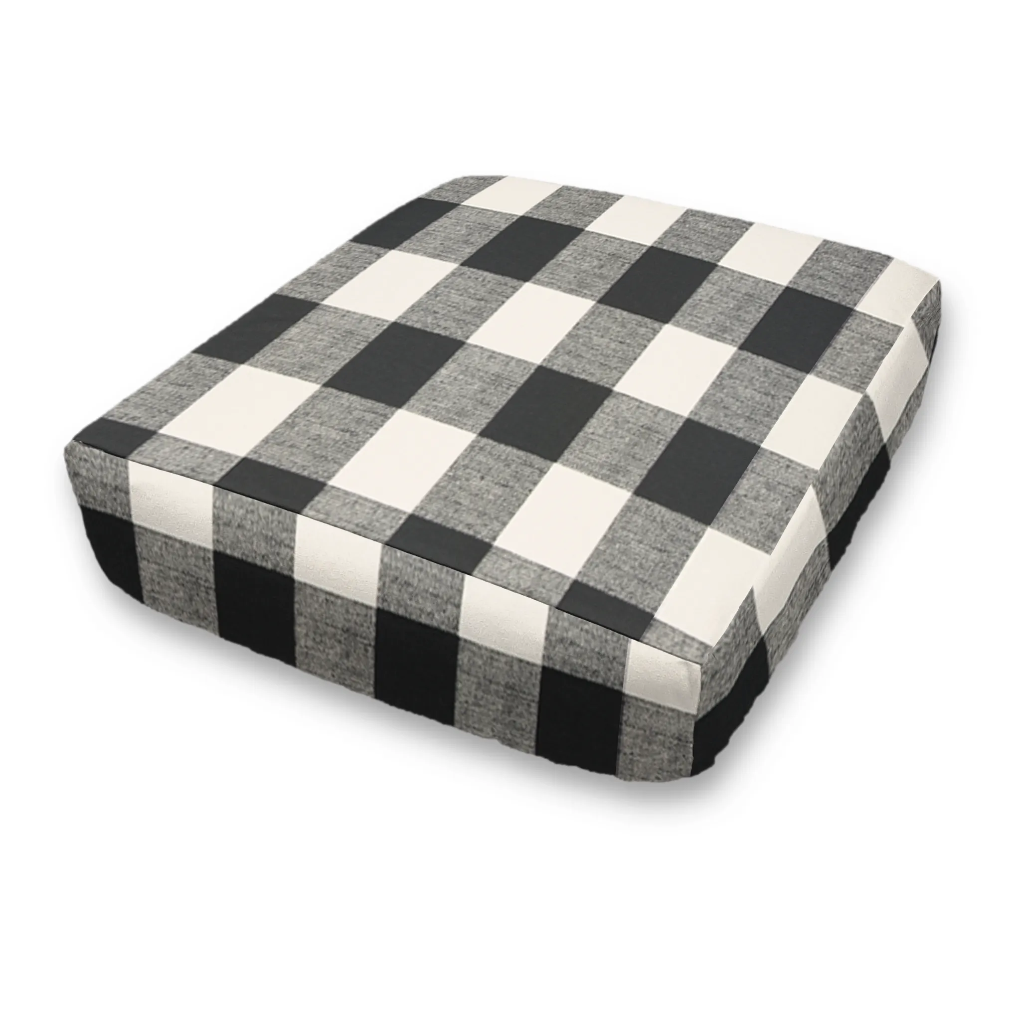 Custom Elastic Fitted & Protective Cushion Cover - Cotton Buffalo Plaid