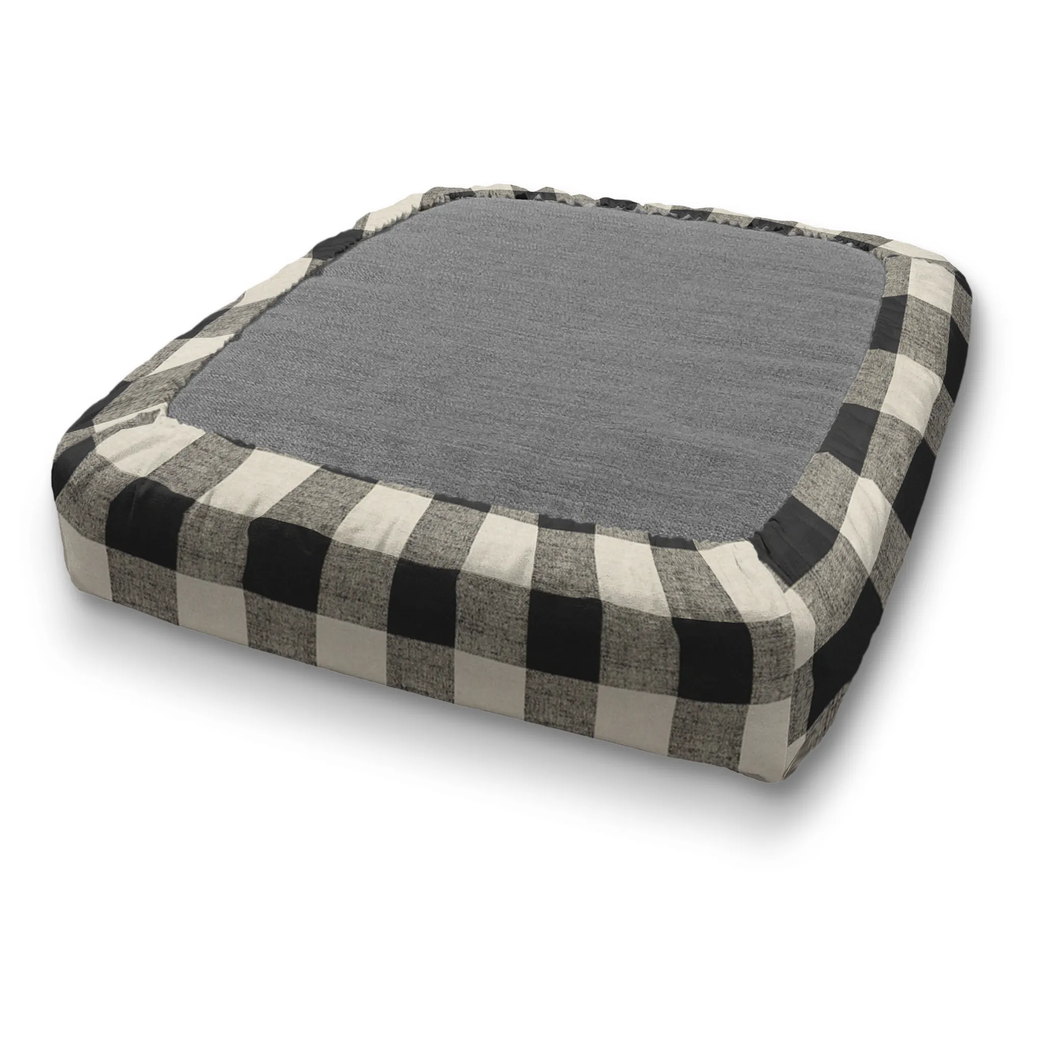 Custom Elastic Fitted & Protective Cushion Cover - Cotton Buffalo Plaid