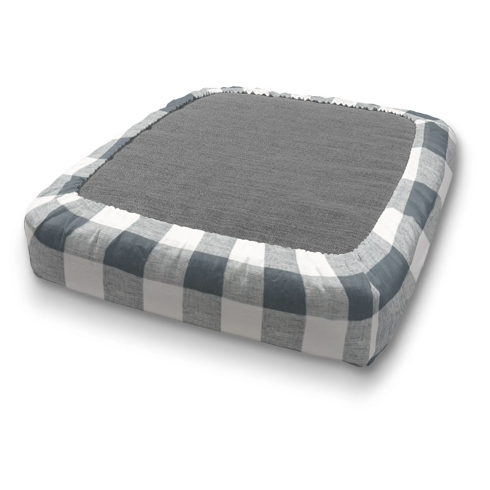 Custom Elastic Fitted & Protective Cushion Cover - Cotton Buffalo Plaid