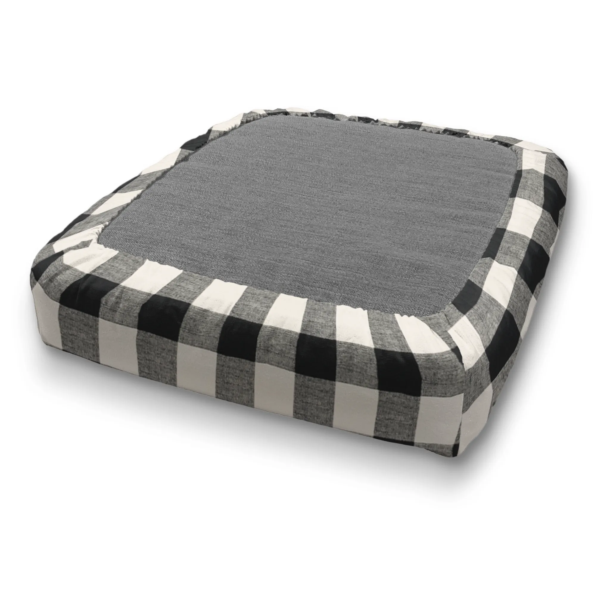 Custom Elastic Fitted & Protective Cushion Cover - Cotton Buffalo Plaid