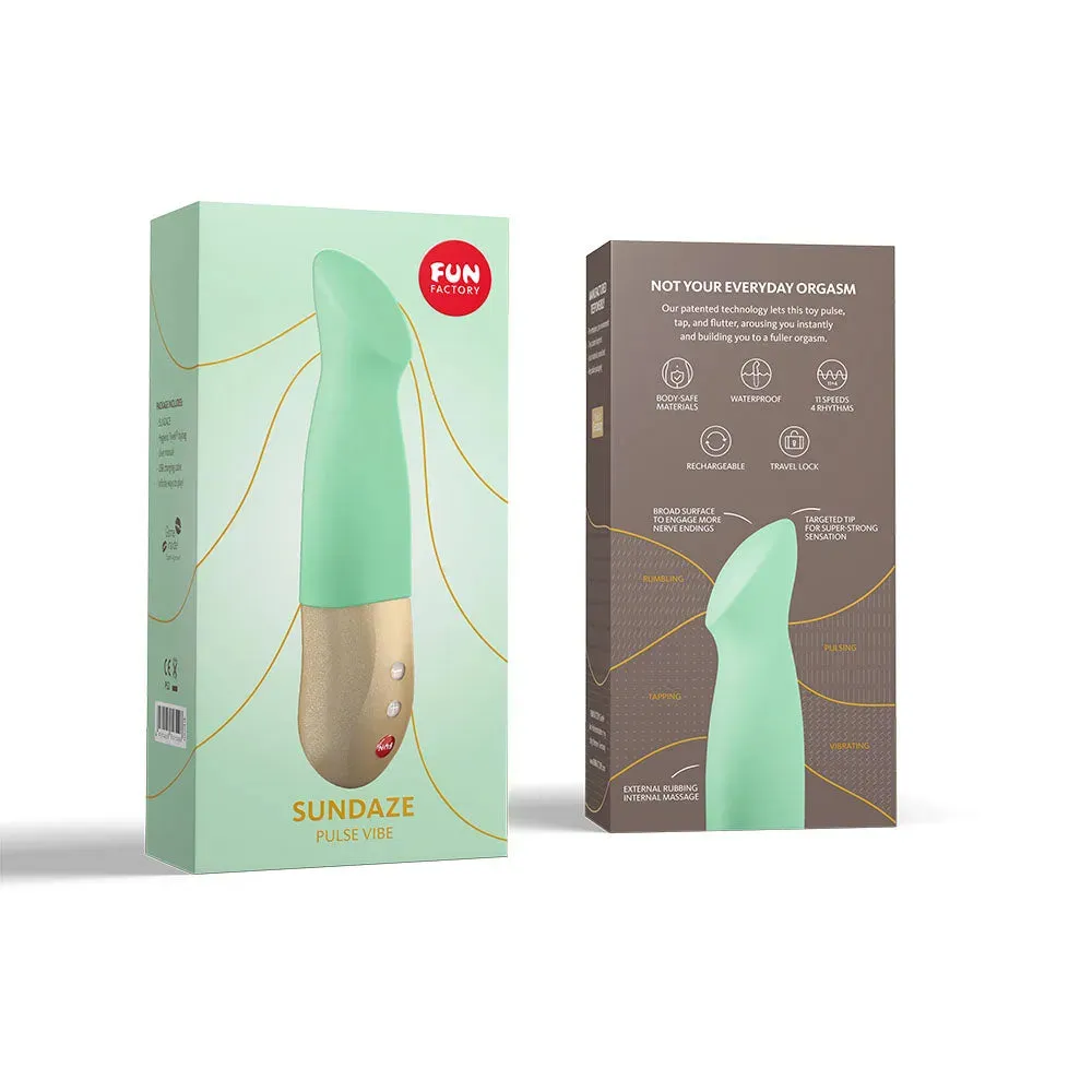 Fun Factory SUNDAZE pistachio - Pistachio  17.5 cm USB Rechargeable Thrusting Vibrator