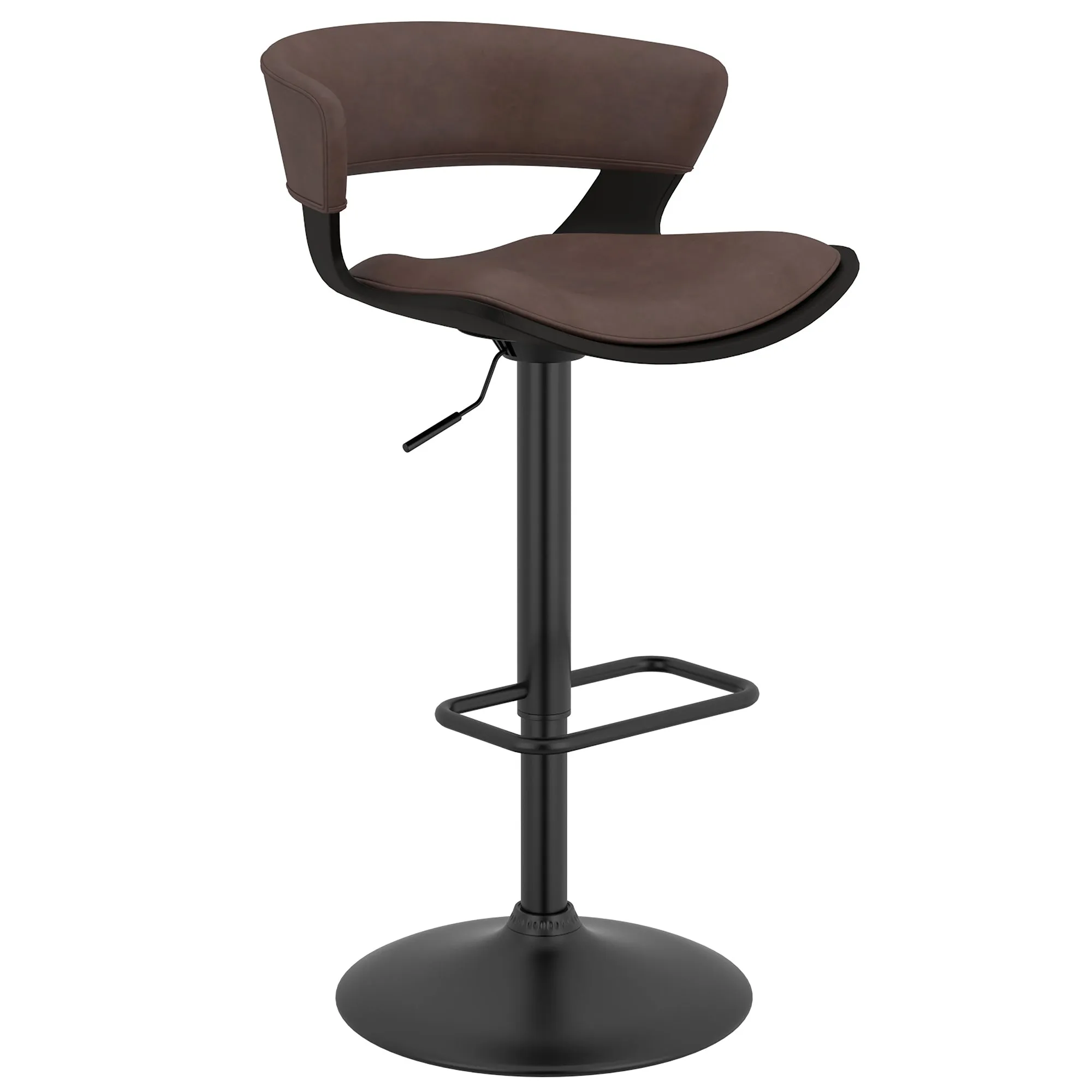 Height Adjustable Bar Stools | Set of 2 | Rover Brown
