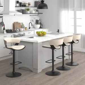 Height Adjustable Bar Stools | Set of 2 | Rover Cream
