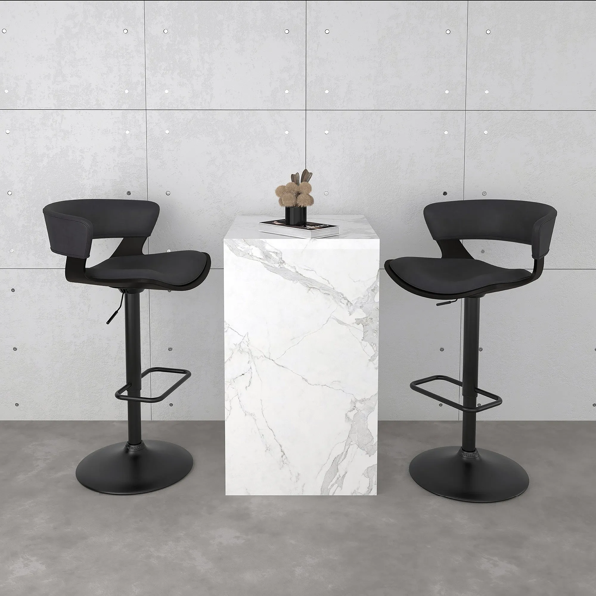 Height Adjustable Bar Stools | Set of 2 | Rover Grey