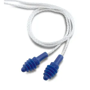 Honeywell Howard Leight DPAS-30W AirSoft White Polycord Earplugs SNR 30, Blue, One Size, Box of 100