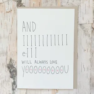 I Will Always Love You Card