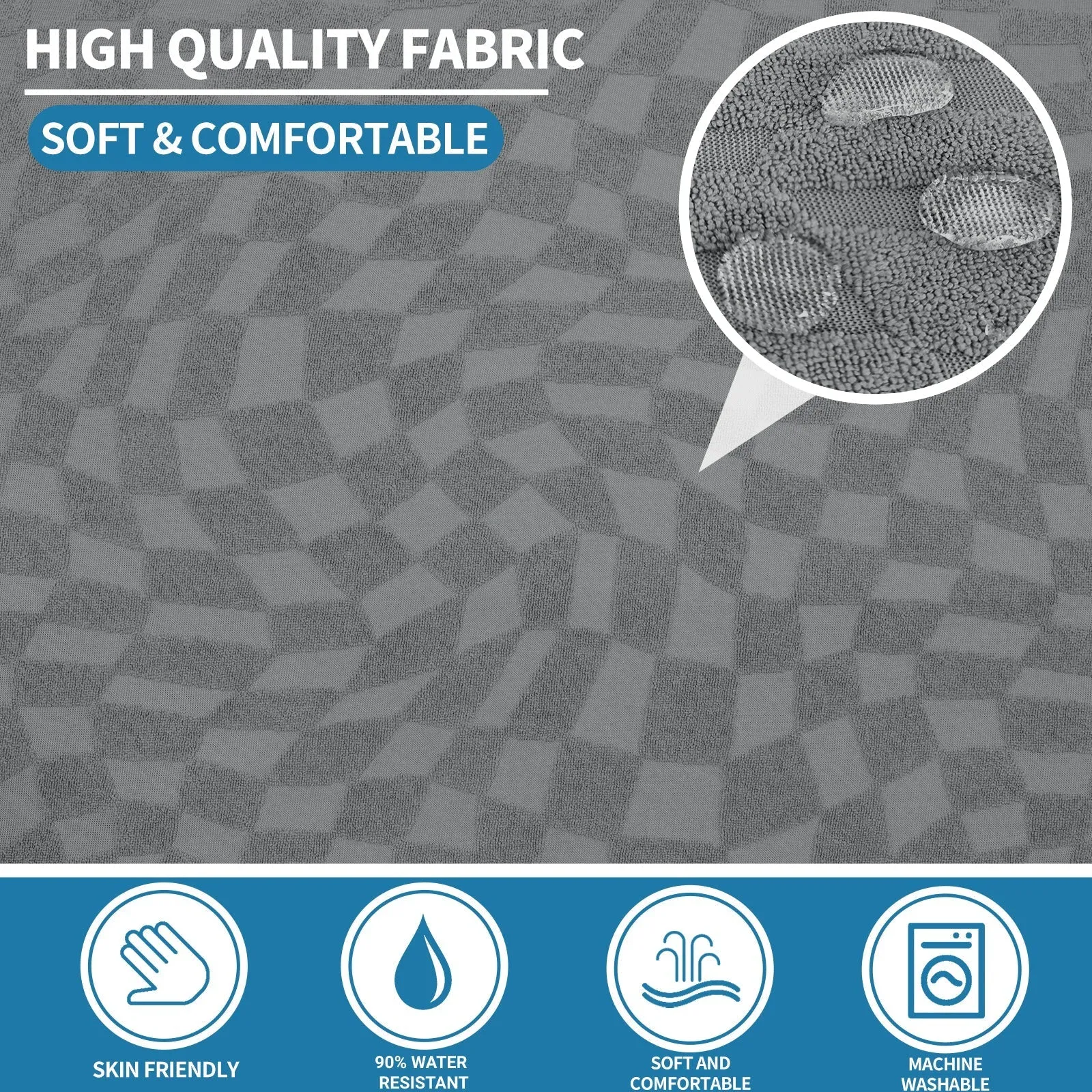 Irregular Plaid Pattern Waterproof Sectional Cushion Couch Covers