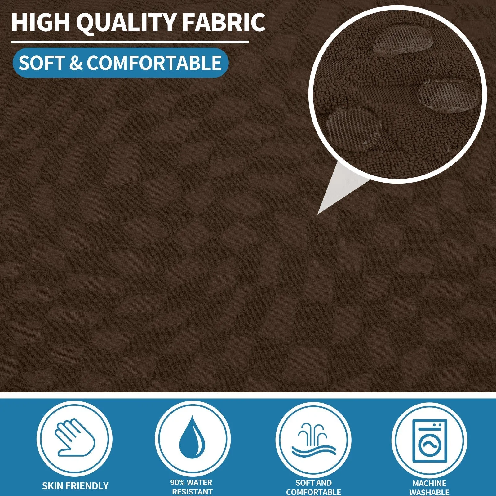 Irregular Plaid Pattern Waterproof Sectional Cushion Couch Covers