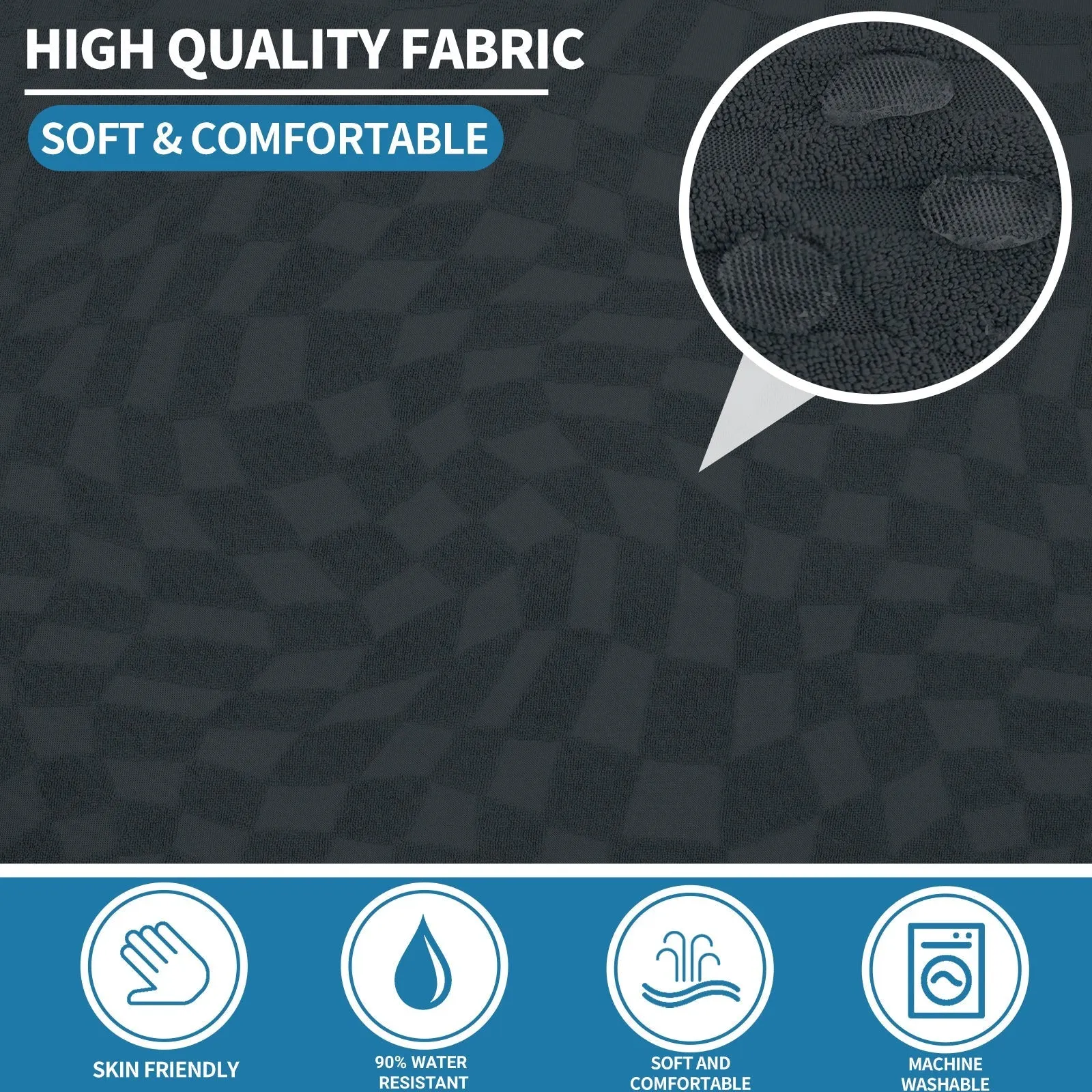 Irregular Plaid Pattern Waterproof Sectional Cushion Couch Covers
