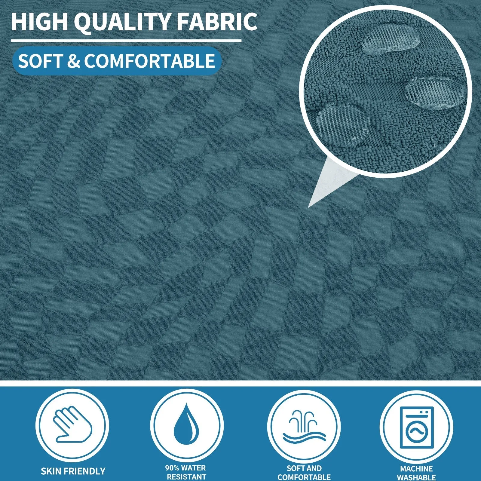 Irregular Plaid Pattern Waterproof Sectional Cushion Couch Covers