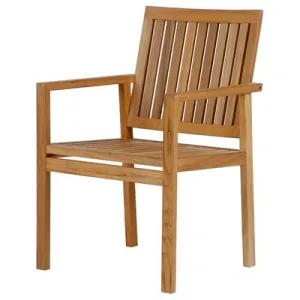 Linear Teak Dining Armchair