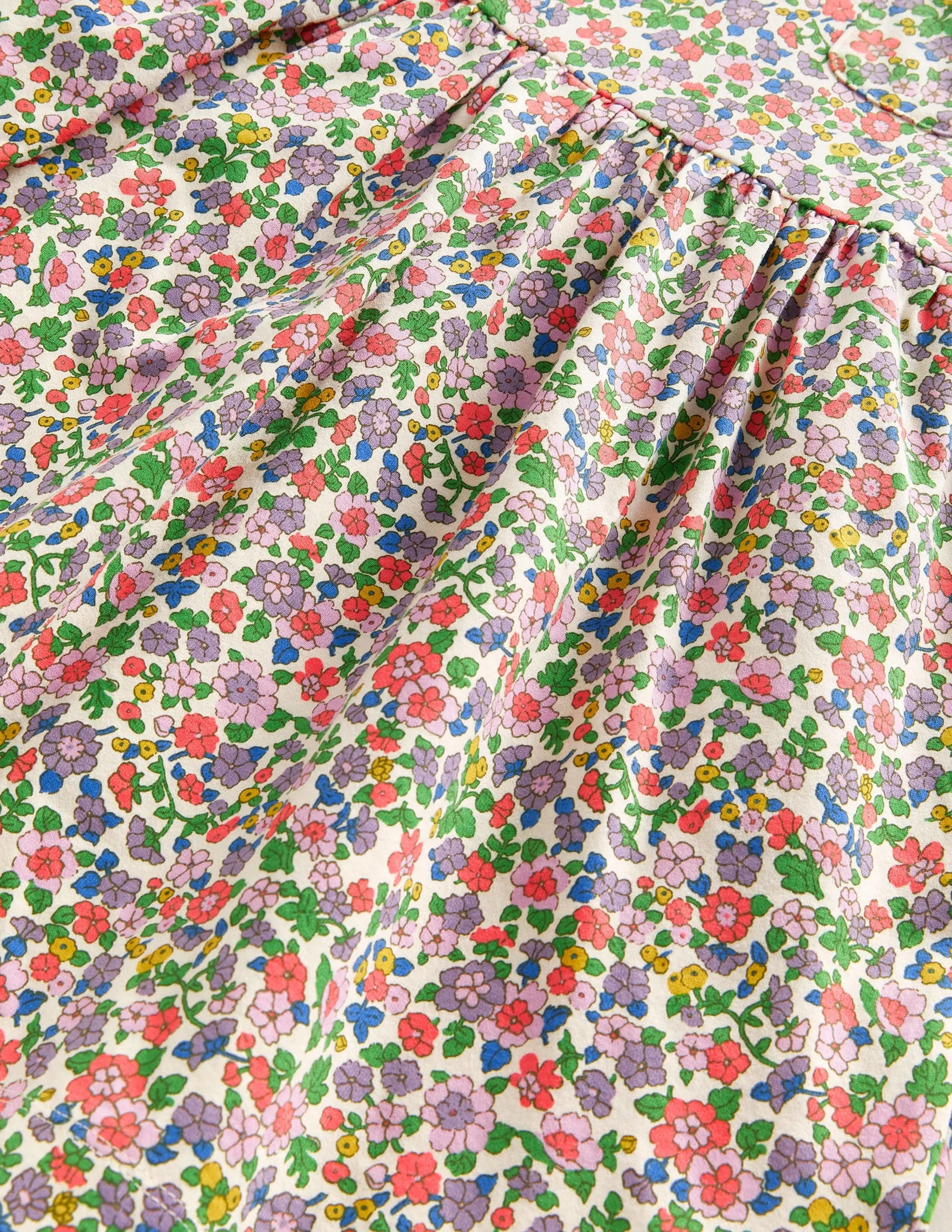 Long Sleeve Fun Jersey Dress-Ivory/Aster Purple Floral