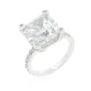 Lucine Brillant Cushion Cut Engagement Statement Ring | 10.7ct