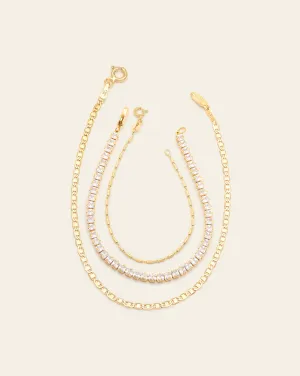 Luxe Bracelet Set - Gold Vermeil/Plated