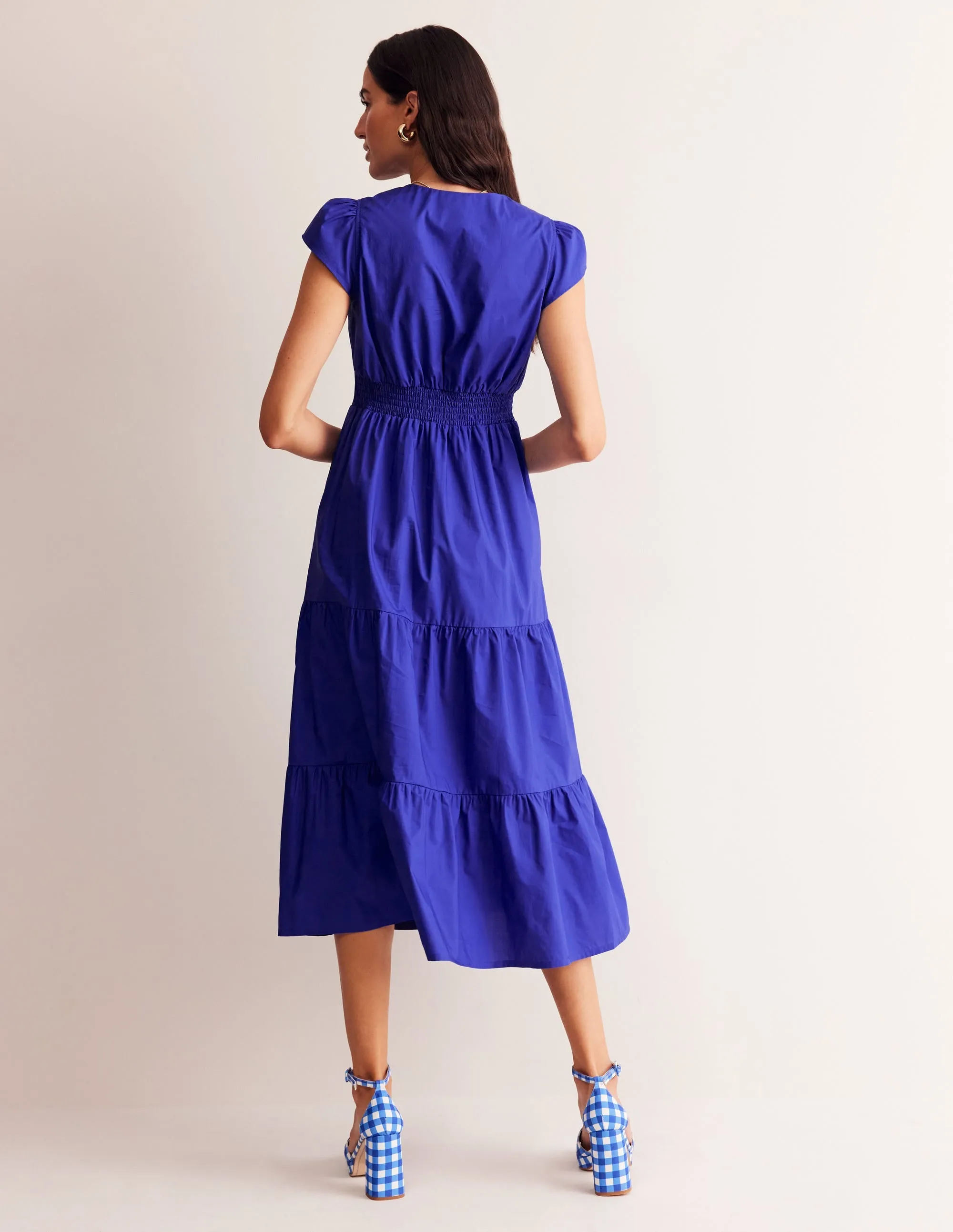 May Cotton Midi Tea Dress-Surf The Web