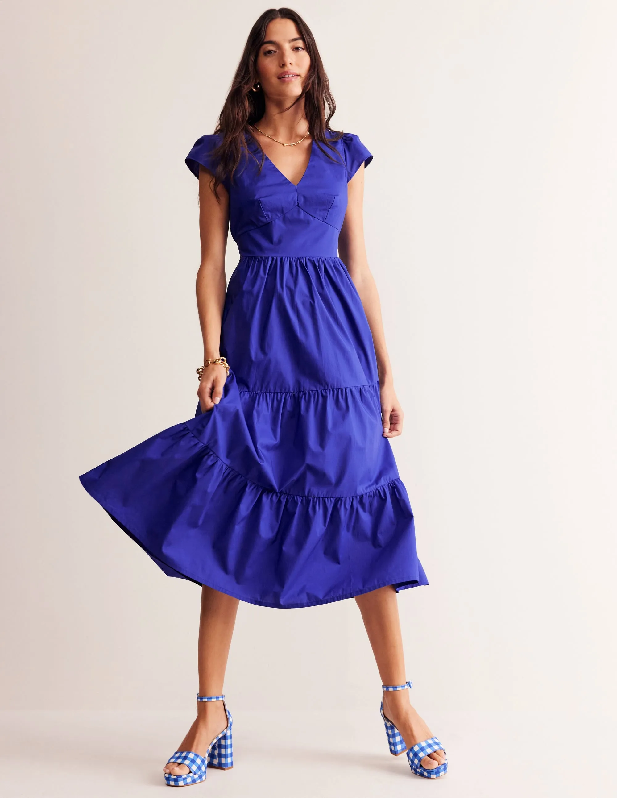 May Cotton Midi Tea Dress-Surf The Web