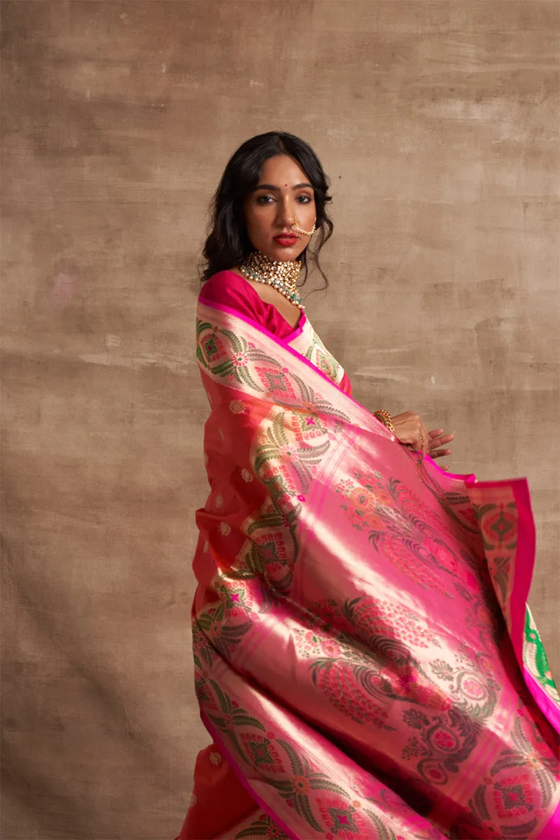 Rani Buttedar Kadiyal Zari Pure Silk saree