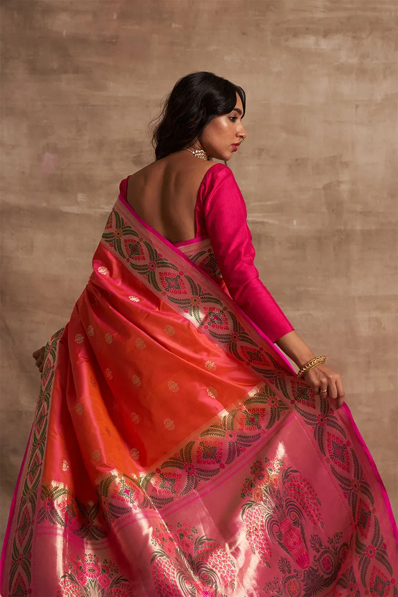 Rani Buttedar Kadiyal Zari Pure Silk saree