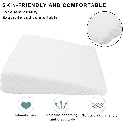 Teuopioe White Bassinet Baby Wedge Pillow Cushion to Prevent Flat Head White