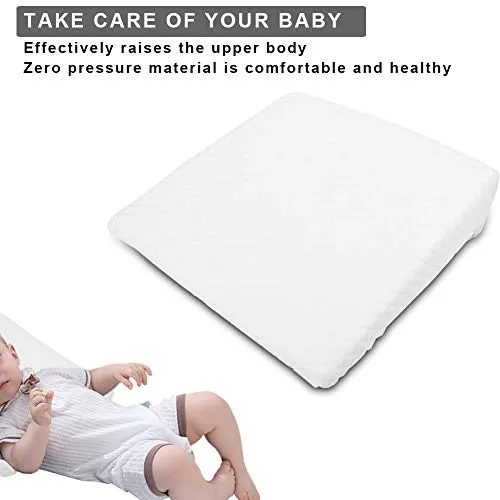 Teuopioe White Bassinet Baby Wedge Pillow Cushion to Prevent Flat Head White