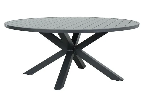 Trieste 8pc Round Dining Set 1730mm- Gunmetal