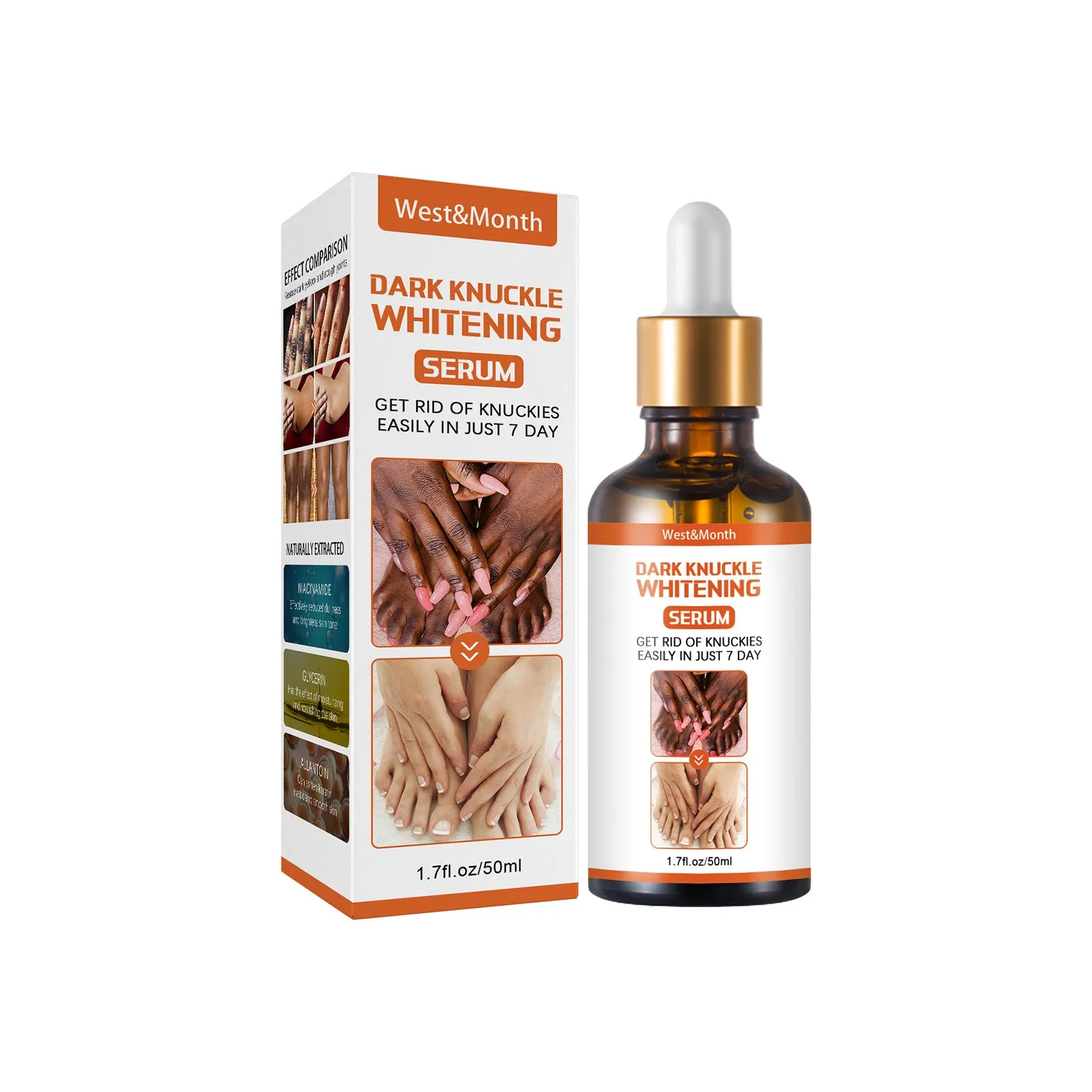 West&Month Skin Beauty Essence Brightens skin tone, knees and ankles, removes melanin, moisturizes, moisturizes and rejuvenates the skin